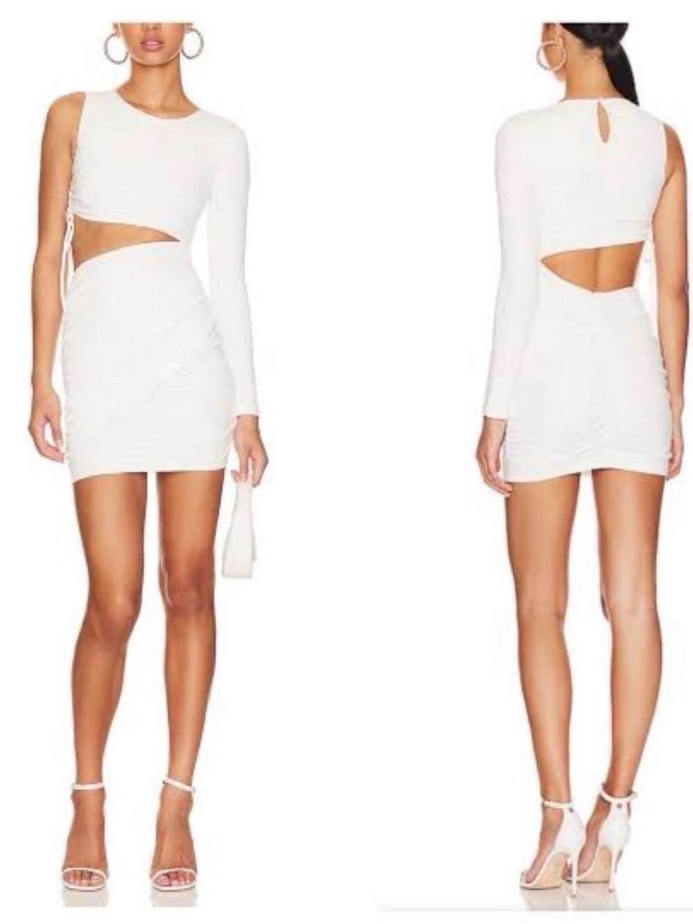 White One-Shoulder Cutout Bodycon Camila Coelho Dress